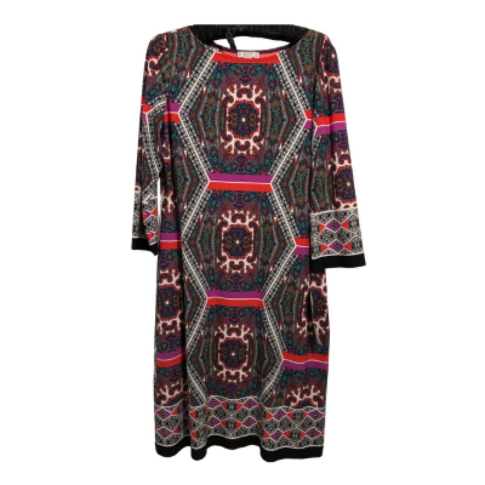 NWT London Times Multicolor Geometric Print Sheath Dress - Size 6